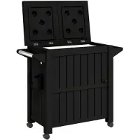 vidaXL Serveerwagen 3-in-1 polypropeen zwart