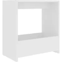 vidaXL Bijzettafel 50x26x50 cm bewerkt hout wit