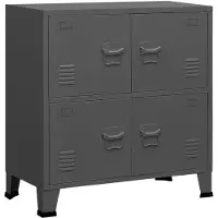 vidaXL Opbergkast industrieel 75x40x80 cm staal antracietkleurig
