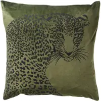 Dutch decor - SIMBA - Kussenhoes met dierenprint 45x45 cm Chive - groen