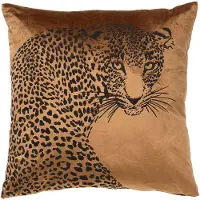 Dutch decor - SIMBA - Kussenhoes met dierenprint 45x45 cm Tobacco Brown - bruin