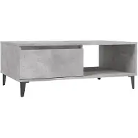 vidaXL Salontafel 90x60x35 cm bewerkt hout betongrijs