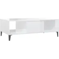 vidaXL Salontafel 103,5x60x35 cm bewerkt hout hoogglans wit