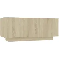 vidaXL Nachtkastje 100x35x40 cm bewerkt hout sonoma eikenkleurig