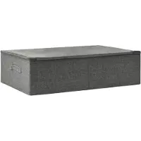 vidaXL Opbergbox 70x40x18 cm stof antracietkleurig