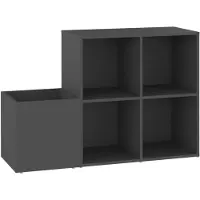 vidaXL Opbergkast 105x35,5x70 cm bewerkt hout grijs