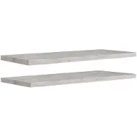 vidaXL Wandschappen zwevend 2 st 90x23,5x3,8 cm MDF betongrijs