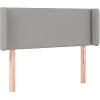 vidaXL Hoofdbord met randen 93x16x78/88 cm stof lichtgrijs