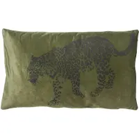 Dutch decor - SULA - Kussenhoes met dierenprint 30x50 cm Chive - groen