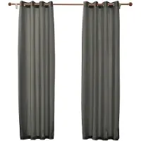 Larson - Velvet Gordijnen - 2.8m x 2.5m - Ringen - Donkergrijs