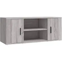 vidaXL Tv-meubel 100x35x40 cm bewerkt hout grijs sonoma eikenkleurig