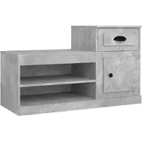vidaXL Schoenenkast 100x42x60 cm bewerkt hout betongrijs