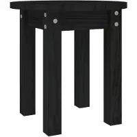vidaXL Salontafel Ø 35x35 cm massief grenenhout zwart