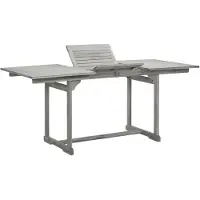 vidaXL Tuintafel (120-170)x80x75 cm massief acaciahout