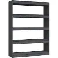 vidaXL Boekenkast/kamerscherm 100x30x135,5 cm massief grenenhout grijs