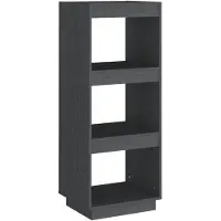 vidaXL Boekenkast/kamerscherm 40x35x103 cm massief grenenhout grijs