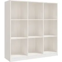 vidaXL Boekenkast/kamerscherm 104x33,5x110 cm massief grenenhout wit