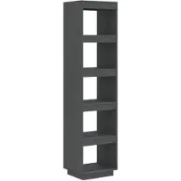 vidaXL Boekenkast/kamerscherm 40x35x167 cm massief grenenhout grijs