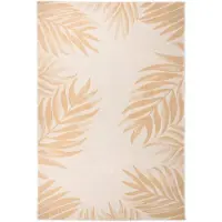 vidaXL Buitenkleed met bladpatroon platgeweven 160x230 cm