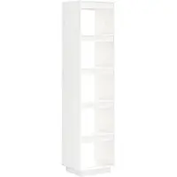 vidaXL Boekenkast/kamerscherm 40x35x167 cm massief grenenhout wit