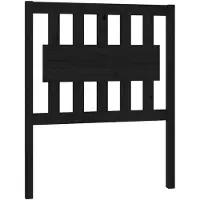 vidaXL Hoofdbord 80,5x4x100 cm massief grenenhout zwart