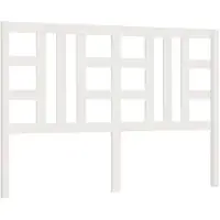 vidaXL Hoofdbord 126x4x100 cm massief grenenhout wit