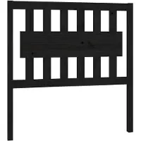 vidaXL Hoofdbord 95,5x4x100 cm massief grenenhout zwart