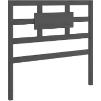 vidaXL Hoofdbord 80,5x4x100 cm massief grenenhout grijs