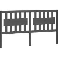 vidaXL Hoofdbord 165,5x4x100 cm massief grenenhout grijs