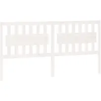 vidaXL Hoofdbord 185,5x4x100 cm massief grenenhout wit
