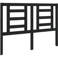 vidaXL Hoofdbord 126x4x100 cm massief grenenhout zwart