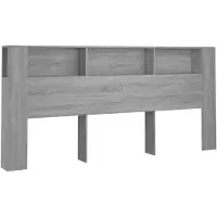 vidaXL Hoofdbordkast 220x18,5x104,5 cm grijs sonoma eikenkleurig