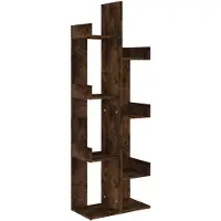 vidaXL Boekenkast 48x25,5x140 cm bewerkt hout gerookt eikenkleurig
