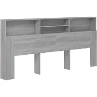 vidaXL Hoofdbordkast 220x19x101,5 cm grijs sonoma eikenkleurig