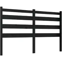 vidaXL Hoofdbord 206x4x100 cm massief grenenhout zwart