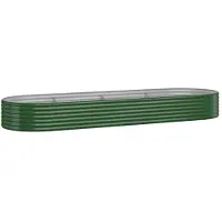 vidaXL Plantenbak 322x100x36 cm gegalvaniseerd staal groen