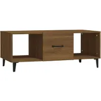 vidaXL Salontafel 102x50x40 cm bewerkt hout bruin eikenkleur