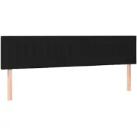 vidaXL Hoofdborden 200x5x78/88 cm stof zwart