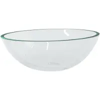 vidaXL Wasbak 50x37x14 cm glas transparant