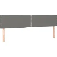 vidaXL Hoofdborden 200x5x78/88 cm stof donkergrijs