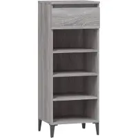 vidaXL Schoenenrek 40x36x105 cm bewerkt hout grijs sonoma eikenkleurig