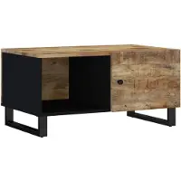 vidaXL Salontafel 80x50x40 cm massief mangohout en bewerkt hout