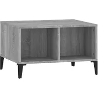 vidaXL Salontafel 60x50x36,5 cm bewerkt hout grijs