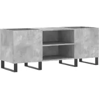 vidaXL Platenkast 121x38x48 cm bewerkt hout betongrijs