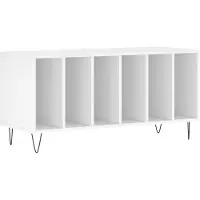 vidaXL Platenkast 100x38x48 cm bewerkt hout wit