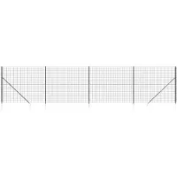 vidaXL Draadgaashek met grondankers 2,2x10 m antracietkleurig