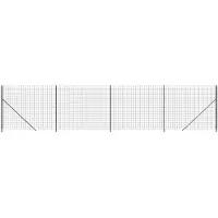 vidaXL Gaashek met grondplaat, antraciet, 2x10 meter