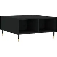 vidaXL Salontafel 60x60x30 cm bewerkt hout zwart