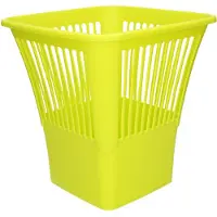 Forte Plastics Plasticforte Afvalbak/vuilnisbak/kantoor prullenbak - plastic - groen - 30 cm - Prullenmanden