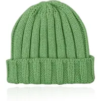 LGT JWLS Grofgebreide Dames Beanie met Omslagrand - Appelgroen